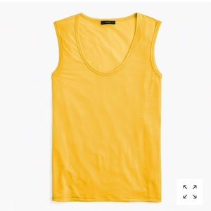JCrew Tencel tank in Rich Gold